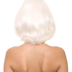 HPO 60's Groovy Bouffant Womens Wig | White Vintage Wig | Premium Breathable Capless Cap