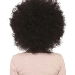HPO Women's Womens Comedy Afro Wig | Black Oversized TV/Movie Wig | Premium Breathable Capless Cap