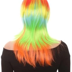 HPO Multicolor Womens Wig | Party Ready Fancy Cosplay Halloween Wig | Premium Breathable Capless Cap