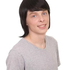 HPO 60's Mod Men Wig | Black Vintage Wig | Premium Breathable Capless Cap Men's