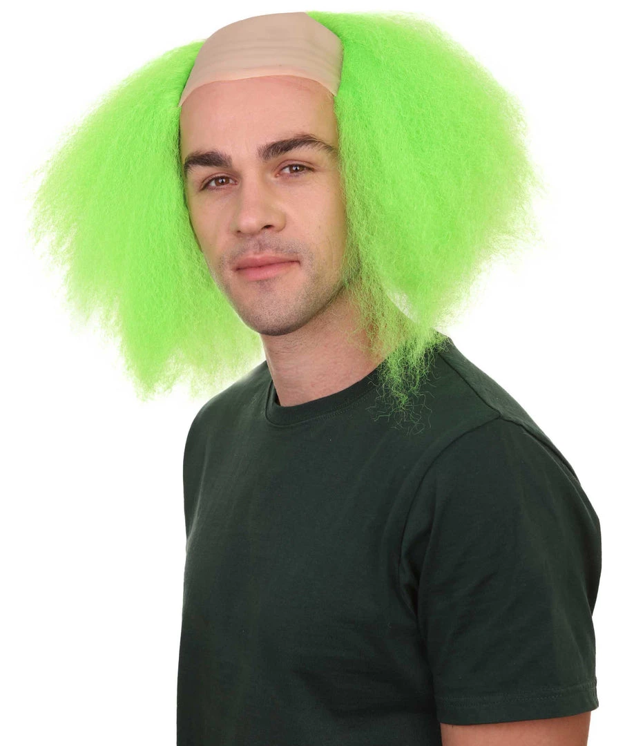 HPO Scary Green Clown Mens Killer Wig | Cosplay Halloween Wig 2 HPO Scary Green Clown Mens Killer Wig | Cosplay Halloween Wig