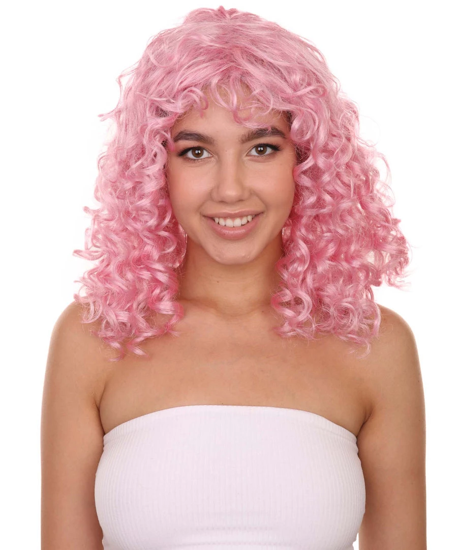 Adult Women's 16" Medium Length Curly Halloween Cosplay Gorgeous Gansta Icon Costume Wig, Synthetic Soft Fiber Hair, Capless Cap Comfortable Design And Feel | HPO 1 Adult Women's 16" Medium Length Curly Halloween Cosplay Gorgeous Gansta Icon Costume Wig, Synthetic Soft Fiber Hair, Capless Cap Comfortable Design And Feel | HPO