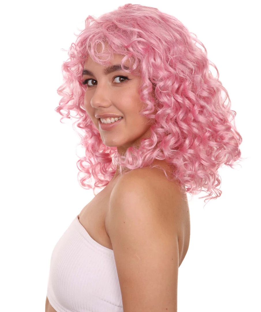 Adult Women's 16" Medium Length Curly Halloween Cosplay Gorgeous Gansta Icon Costume Wig, Synthetic Soft Fiber Hair, Capless Cap Comfortable Design And Feel | HPO 2 Adult Women's 16" Medium Length Curly Halloween Cosplay Gorgeous Gansta Icon Costume Wig, Synthetic Soft Fiber Hair, Capless Cap Comfortable Design And Feel | HPO