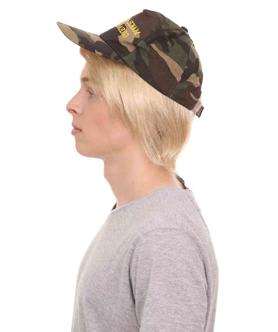 HPO President II Mens Wig W/ Make America Great Again Hat | Blonde Wig | Premium Breathable Capless Cap 7 HPO President II Mens Wig W/ Make America Great Again Hat | Blonde Wig | Premium Breathable Capless Cap