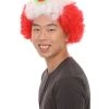 FLAGWIGS Peru Flag Sport Afro Wig | Jumbo Red White Wig SALE