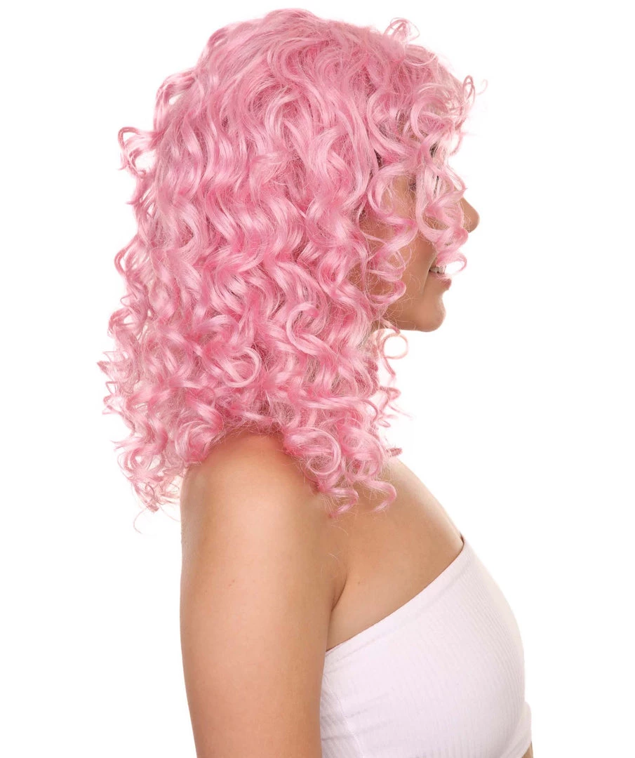 Adult Women's 16" Medium Length Curly Halloween Cosplay Gorgeous Gansta Icon Costume Wig, Synthetic Soft Fiber Hair, Capless Cap Comfortable Design And Feel | HPO 5 Adult Women's 16" Medium Length Curly Halloween Cosplay Gorgeous Gansta Icon Costume Wig, Synthetic Soft Fiber Hair, Capless Cap Comfortable Design And Feel | HPO