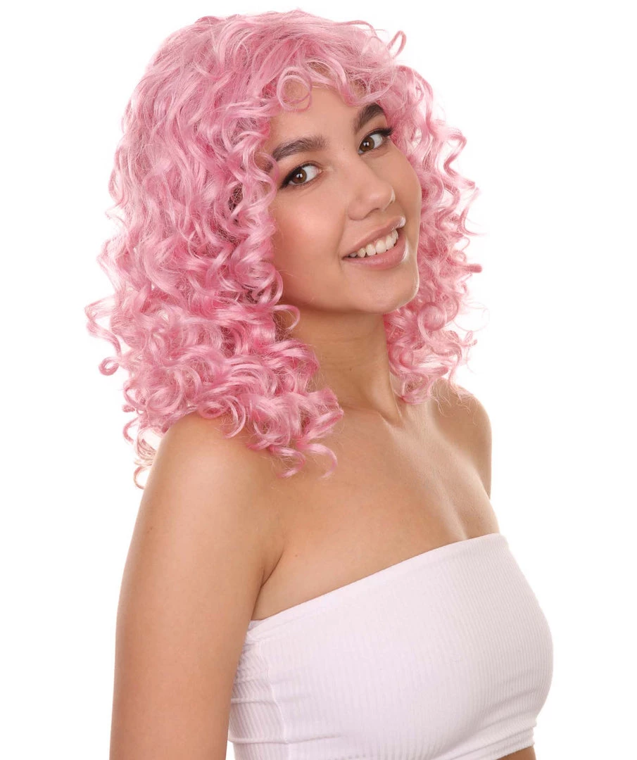 Adult Women's 16" Medium Length Curly Halloween Cosplay Gorgeous Gansta Icon Costume Wig, Synthetic Soft Fiber Hair, Capless Cap Comfortable Design And Feel | HPO 6 Adult Women's 16" Medium Length Curly Halloween Cosplay Gorgeous Gansta Icon Costume Wig, Synthetic Soft Fiber Hair, Capless Cap Comfortable Design And Feel | HPO