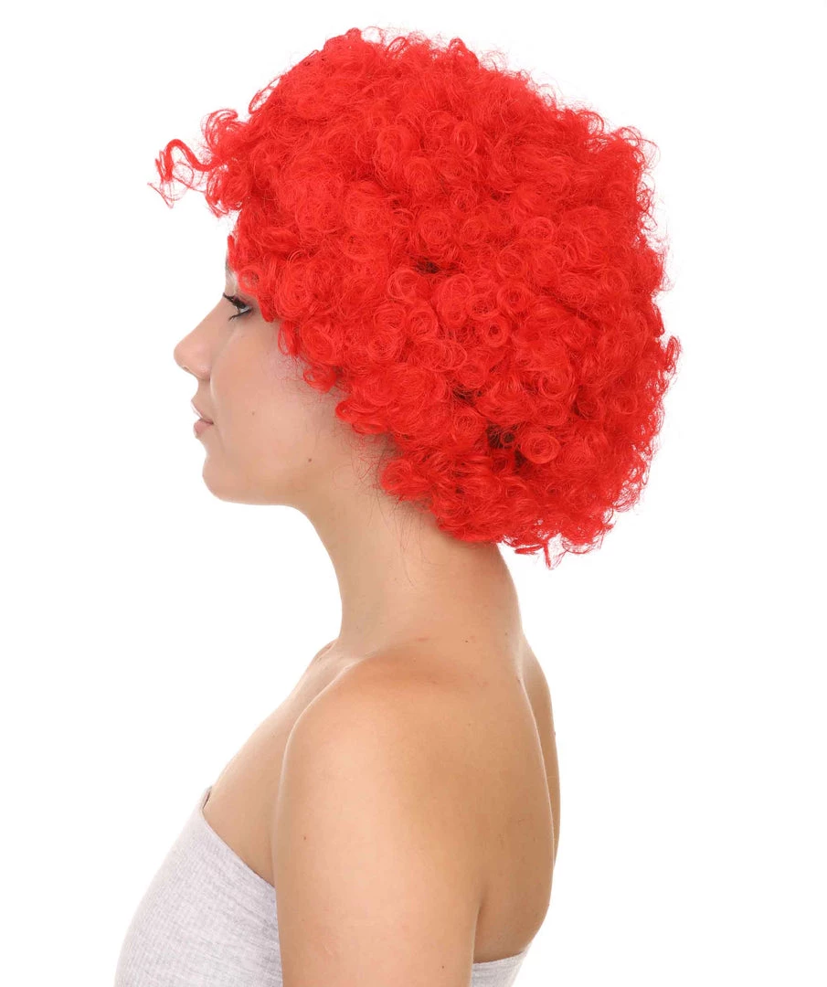 HPO Men's Red Butterfly Womens Wig | Super Size Jumbo Afro Character Cosplay Halloween Wig | Premium Breathable Capless Cap 3 HPO Men's Red Butterfly Womens Wig | Super Size Jumbo Afro Character Cosplay Halloween Wig | Premium Breathable Capless Cap