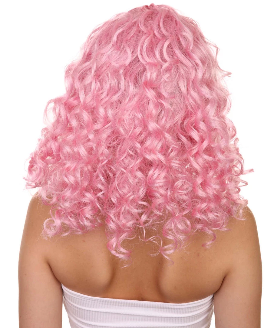 Adult Women's 16" Medium Length Curly Halloween Cosplay Gorgeous Gansta Icon Costume Wig, Synthetic Soft Fiber Hair, Capless Cap Comfortable Design And Feel | HPO 4 Adult Women's 16" Medium Length Curly Halloween Cosplay Gorgeous Gansta Icon Costume Wig, Synthetic Soft Fiber Hair, Capless Cap Comfortable Design And Feel | HPO