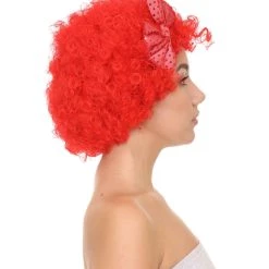 HPO Men's Red Butterfly Womens Wig | Super Size Jumbo Afro Character Cosplay Halloween Wig | Premium Breathable Capless Cap 13 HPO Men's Red Butterfly Womens Wig | Super Size Jumbo Afro Character Cosplay Halloween Wig | Premium Breathable Capless Cap