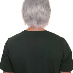 HPO Mens Grey Bald Cap Wig With Eye Patch | Cosplay Halloween Wig Men's