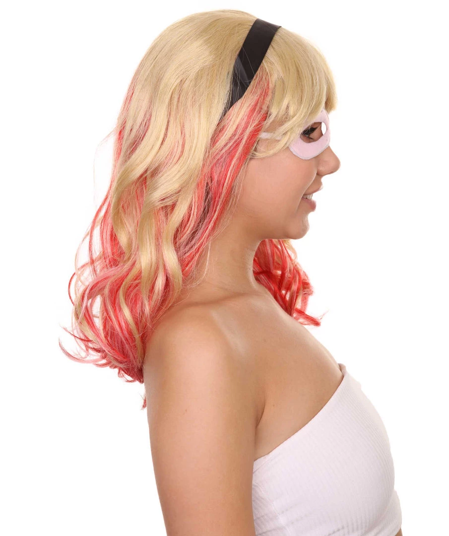 Adult Women's 17" Inch Medium Length Halloween Animated Spider Of Ghost Costume Wig, Synthetic Soft Fiber Hair, Perfect For Your Next Cosplay Conventiton And Group Anime Party! | HPO 6 Adult Women's 17" Inch Medium Length Halloween Animated Spider Of Ghost Costume Wig, Synthetic Soft Fiber Hair, Perfect For Your Next Cosplay Conventiton And Group Anime Party! | HPO