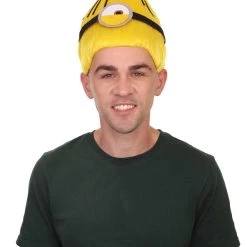 HPO Animation Yellow Mens Wig | Yellow Tall Wig | Premium Breathable Capless Cap Men's