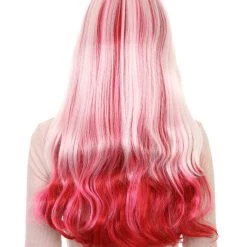 HPO Womens Fashion Lady Cosplay Long Curly Wavy Wig | White & Red Party Wigs | Premium Breathable Capless Cap 12 HPO Womens Fashion Lady Cosplay Long Curly Wavy Wig | White & Red Party Wigs | Premium Breathable Capless Cap