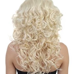 HPO Men's Blonde Curly Long Womens Wig | Glamour Fashion Cosplay Halloween Wig | Premium Breathable Capless Cap 12 HPO Men's Blonde Curly Long Womens Wig | Glamour Fashion Cosplay Halloween Wig | Premium Breathable Capless Cap