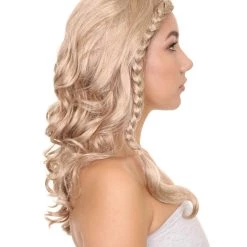 HPO Men's Long Curly Wave Braided Womens Wigs | Traditional Princess Blonde Wig | Premium Breathable Capless Cap 15 HPO Men's Long Curly Wave Braided Womens Wigs | Traditional Princess Blonde Wig | Premium Breathable Capless Cap