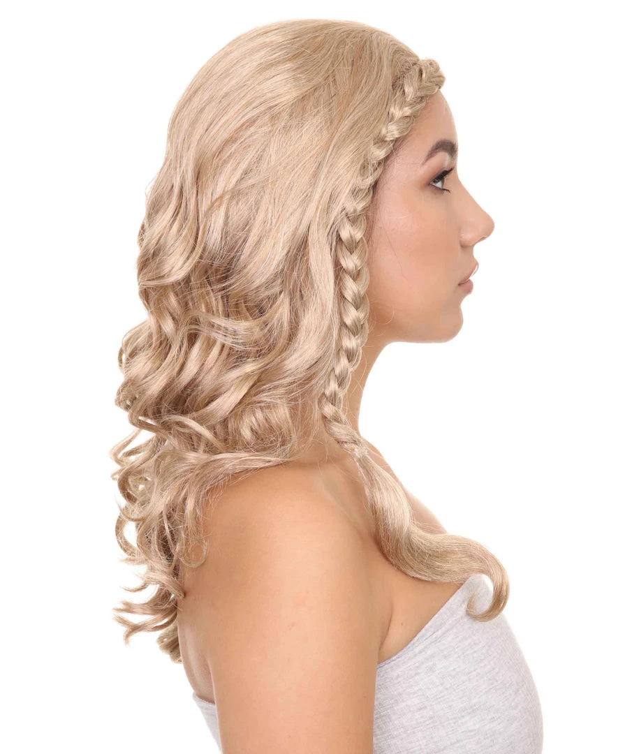 HPO Men's Long Curly Wave Braided Womens Wigs | Traditional Princess Blonde Wig | Premium Breathable Capless Cap 6 HPO Men's Long Curly Wave Braided Womens Wigs | Traditional Princess Blonde Wig | Premium Breathable Capless Cap