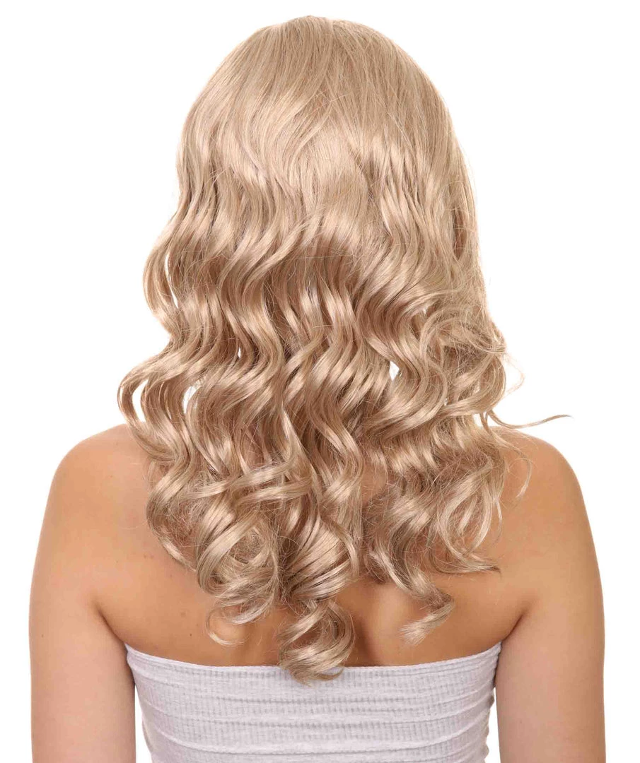 HPO Men's Long Curly Wave Braided Womens Wigs | Traditional Princess Blonde Wig | Premium Breathable Capless Cap 5 HPO Men's Long Curly Wave Braided Womens Wigs | Traditional Princess Blonde Wig | Premium Breathable Capless Cap