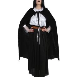 HPO Adult Women's Witch Costume W/ Hat Costume | Black Halloween Costume