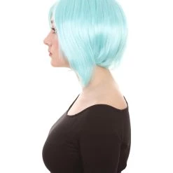 HPO Lt Blue Short Party Womens Wig | Fancy Party Event Ready Halloween Wig | Premium Breathable Capless Cap 11 HPO Lt Blue Short Party Womens Wig | Fancy Party Event Ready Halloween Wig | Premium Breathable Capless Cap