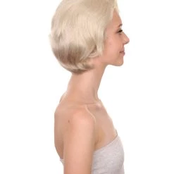 HPO Men's Prada Devil Miranda | Grey White Swoop Movie Wig | Premium Halloween Wig