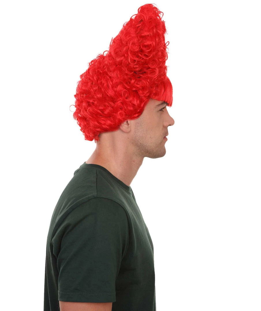 HPO Drama Queen Red Mens Wig | Red Cosplay Halloween Wig | Premium Breathable Capless Cap Men's 5 HPO Drama Queen Red Mens Wig | Red Cosplay Halloween Wig | Premium Breathable Capless Cap Men's