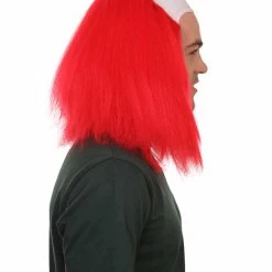 HPO Scary Bald Red Mens Clown Wig | Cosplay Halloween Wig Men's