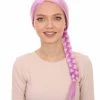 HPO Womens Slovenia Braided Wig Song Contest 2018 | Purple Celebrity Wigs | Premium Breathable Capless Cap
