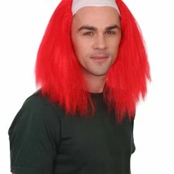 HPO Scary Bald Red Mens Clown Wig | Cosplay Halloween Wig Men's