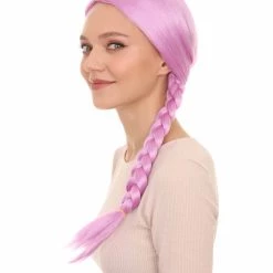 HPO Womens Slovenia Braided Wig Song Contest 2018 | Purple Celebrity Wigs | Premium Breathable Capless Cap