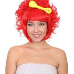 HPO Lady Wig | Womens Super Size Jumbo Character Red Cosplay Halloween Wig | Premium Breathable Capless Cap