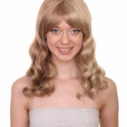 Adult Women's 17" Inch Medium Length Wavy Halloween Taylor Country Pop Star Wig, Synthetic Soft Fiber Hair, Capless Cap Design For Comfort And Fitting | HPO