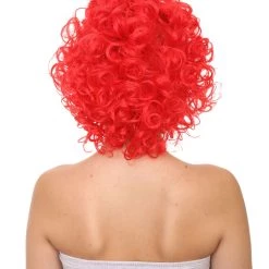 HPO Lady Wig | Womens Super Size Jumbo Character Red Cosplay Halloween Wig | Premium Breathable Capless Cap