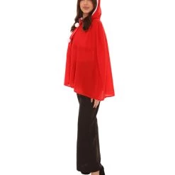HPO Adult Women's Mrs Santa Claus Hooded Cape Costume | Red Christmas Costume 10 HPO Adult Women's Mrs Santa Claus Hooded Cape Costume | Red Christmas Costume