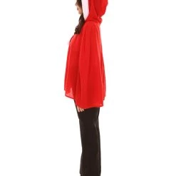 HPO Adult Women's Mrs Santa Claus Hooded Cape Costume | Red Christmas Costume 11 HPO Adult Women's Mrs Santa Claus Hooded Cape Costume | Red Christmas Costume