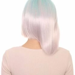 HPO Womens Blue White Ombre Doll Bob Wig | Ombre Fashion Wigs | Premium Breathable Capless Cap 12 HPO Womens Blue White Ombre Doll Bob Wig | Ombre Fashion Wigs | Premium Breathable Capless Cap