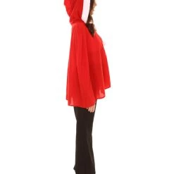 HPO Adult Women's Mrs Santa Claus Hooded Cape Costume | Red Christmas Costume 13 HPO Adult Women's Mrs Santa Claus Hooded Cape Costume | Red Christmas Costume