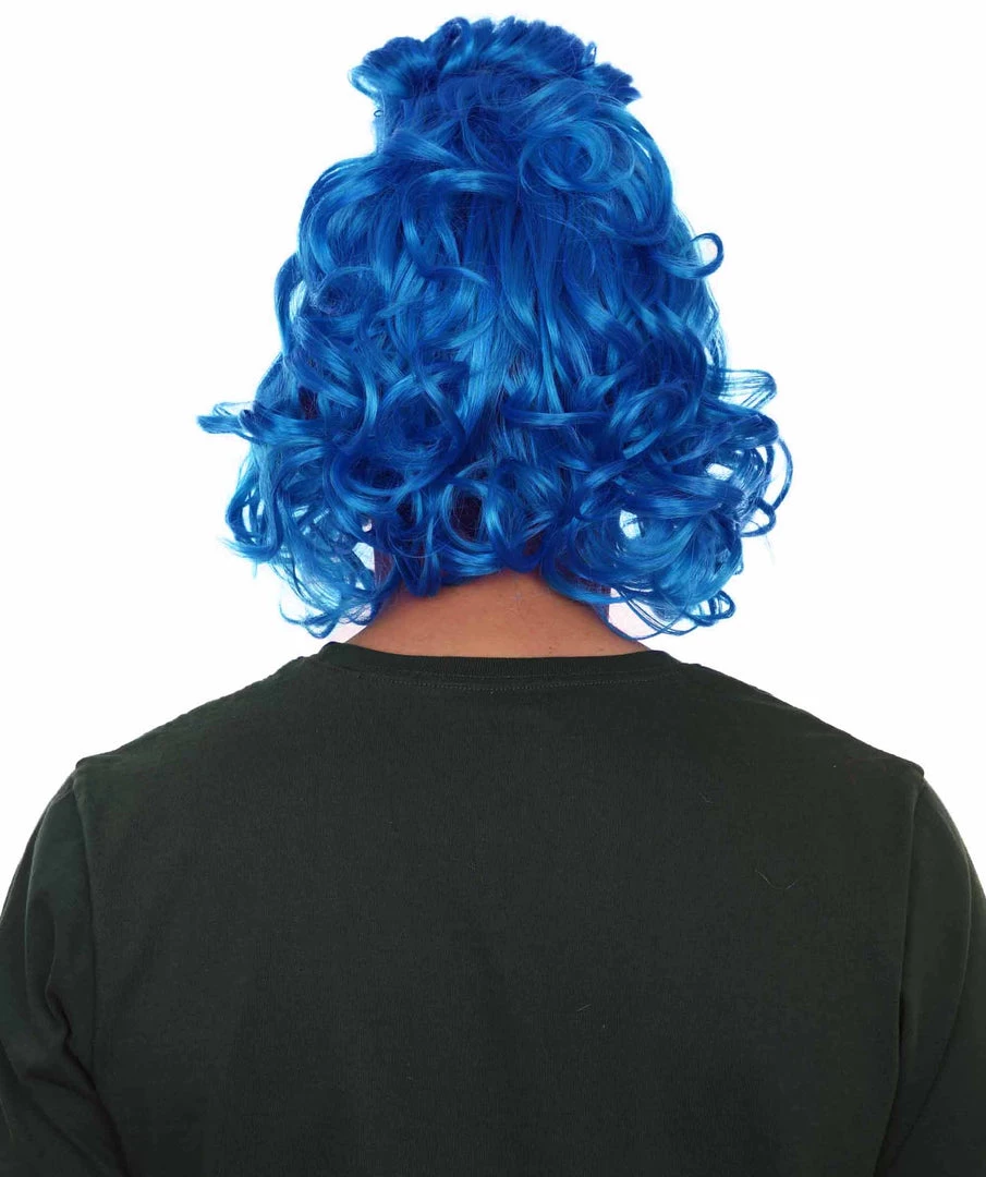 HPO Blue Mens Wig | Cosplay Halloween Wig | Premium Breathable Capless Cap Men's 4 HPO Blue Mens Wig | Cosplay Halloween Wig | Premium Breathable Capless Cap Men's