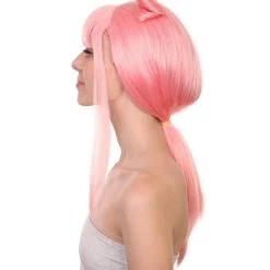 Adult Women's 24" Inch Long Length Halloween Ponytail Bow Rapper Costume Wig, Synthetic Soft Fiber Hair, Capless Cap Ventilation Design For Easy Comfort | HPO 10 Adult Women's 24