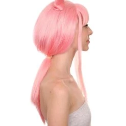 Adult Women's 24" Inch Long Length Halloween Ponytail Bow Rapper Costume Wig, Synthetic Soft Fiber Hair, Capless Cap Ventilation Design For Easy Comfort | HPO 12 Adult Women's 24