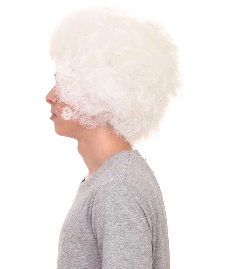 HPO Men's Crazy Professor Mens Wig | White Jumbo Afro Wig | Premium Breathable Capless Cap 4 HPO Men's Crazy Professor Mens Wig | White Jumbo Afro Wig | Premium Breathable Capless Cap