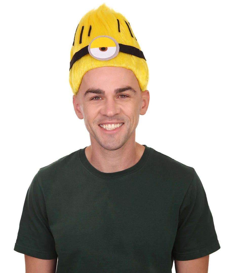 HPO Animation Yellow Mens Wig | Yellow Cartoon Wig | Premium Breathable Capless Cap 2 HPO Animation Yellow Mens Wig | Yellow Cartoon Wig | Premium Breathable Capless Cap