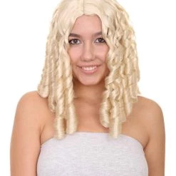 HPO Blonde Glamour Womens Wig | Party Event Ready Cosplay Halloween Wig | Premium Breathable Capless Cap