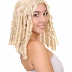 HPO Blonde Glamour Womens Wig | Party Event Ready Cosplay Halloween Wig | Premium Breathable Capless Cap