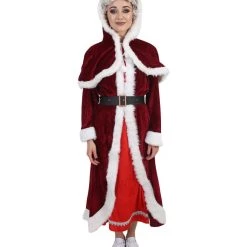 HPO Adult Women's Deluxe Classic Mrs. Santa Claus Costume | Multi Cosplay Xmas Costume