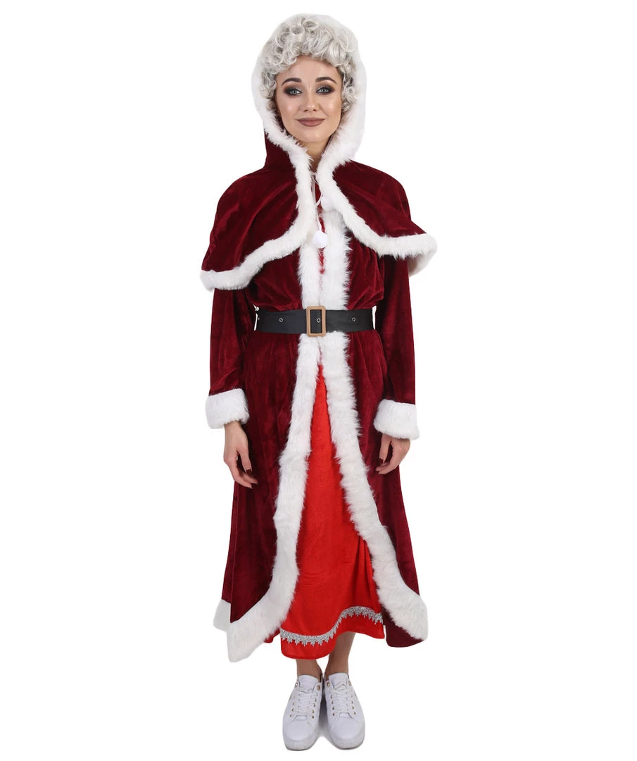 HPO Adult Women's Deluxe Classic Mrs. Santa Claus Costume | Multi Cosplay Xmas Costume 2 HPO Adult Women's Deluxe Classic Mrs. Santa Claus Costume | Multi Cosplay Xmas Costume