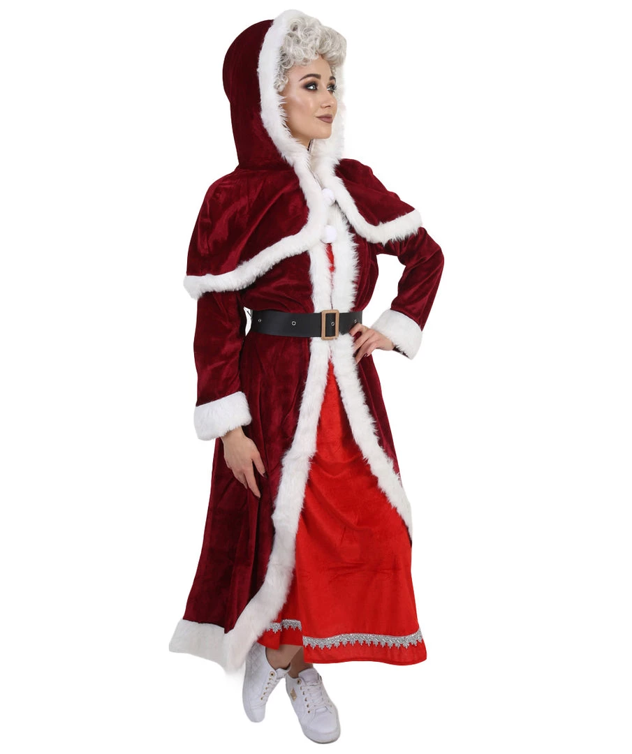 HPO Adult Women's Deluxe Classic Mrs. Santa Claus Costume | Multi Cosplay Xmas Costume 6 HPO Adult Women's Deluxe Classic Mrs. Santa Claus Costume | Multi Cosplay Xmas Costume