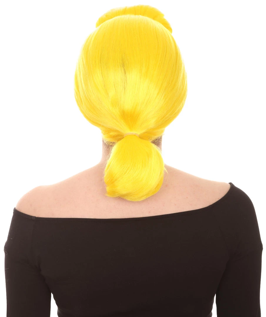 HPO Women's Animation Style Wig | Yellow Wigs | Premium Breathable Capless Cap 4 HPO Women's Animation Style Wig | Yellow Wigs | Premium Breathable Capless Cap