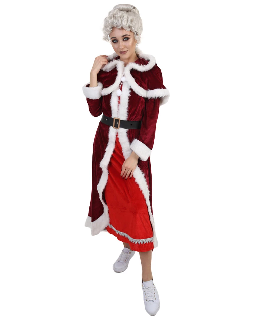 HPO Adult Women's Deluxe Classic Mrs. Santa Claus Costume | Multi Cosplay Xmas Costume 3 HPO Adult Women's Deluxe Classic Mrs. Santa Claus Costume | Multi Cosplay Xmas Costume