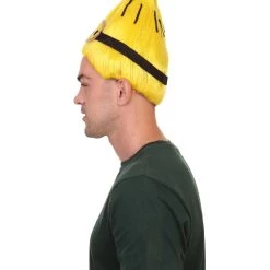 HPO Animation Yellow Mens Wig | Tall Yellow Cartoon Wig | Premium Breathable Capless Cap
